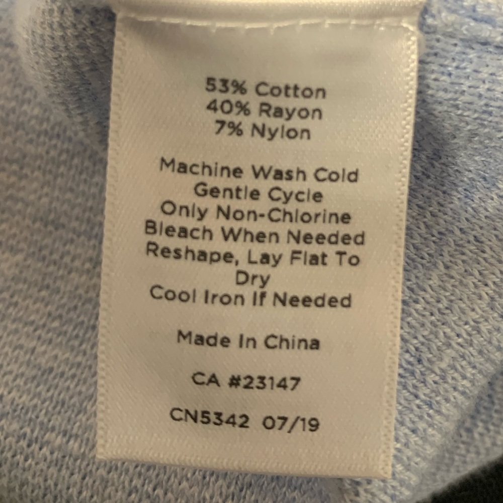 Talbots Light blue Sweater Size SP Good Condition - Picture 7 of 7